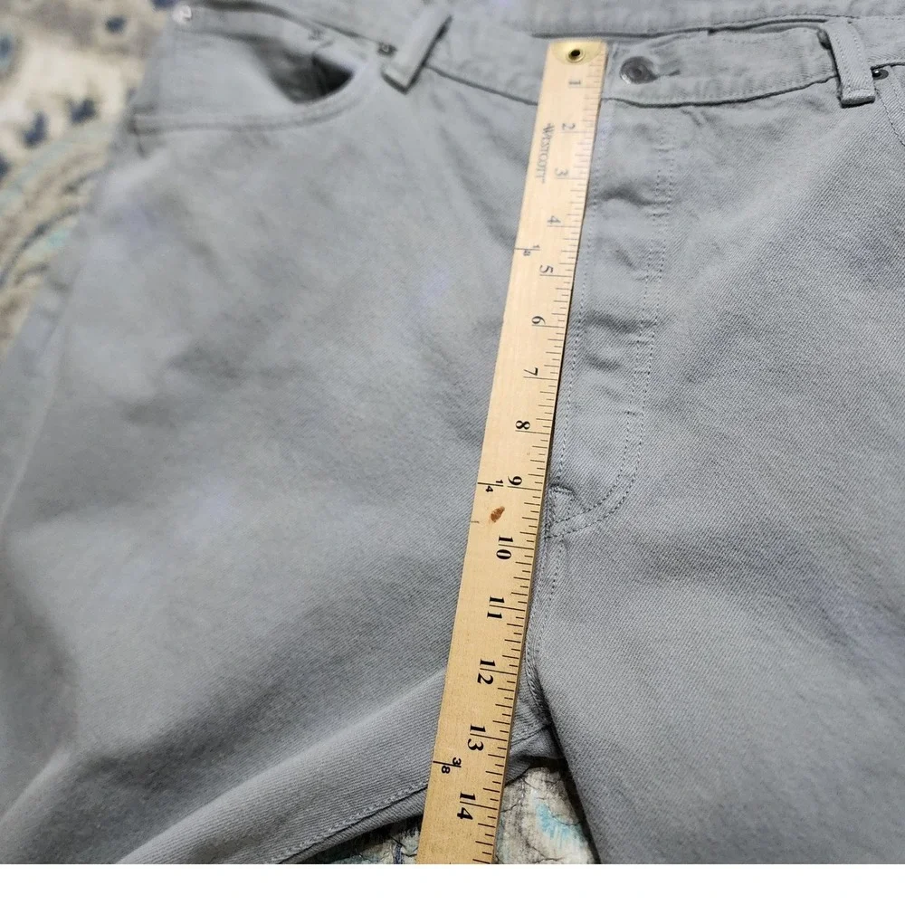 Levis 501 Original Fit Grey Denim Straight Leg Button Fly Mens Jeans 40x32